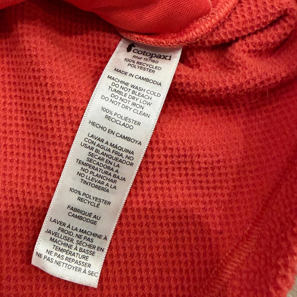 Cotopaxi‎ Abrazo Half-Zip Fleece Pullover Women's Small Salmon Tan Jacket - Picture 4 of 10